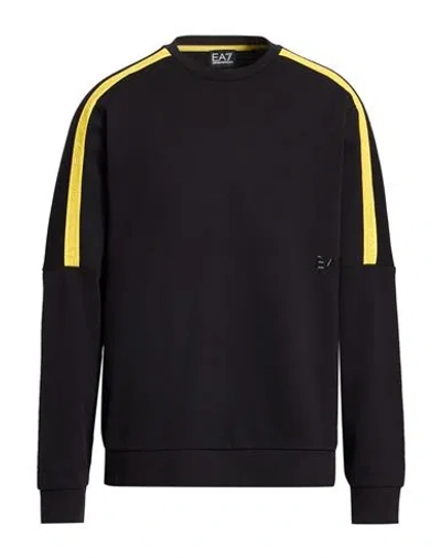 Ea7 Man Sweatshirt Black Size Xxl Cotton