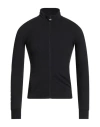 Ea7 Man Sweatshirt Black Size Xxl Cotton, Elastane In Black