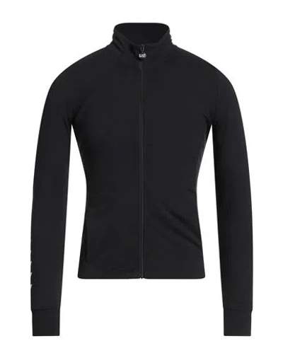 Ea7 Man Sweatshirt Black Size Xxl Cotton, Elastane