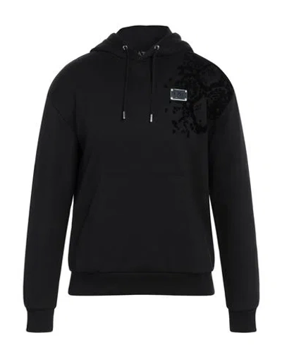 Ea7 Man Sweatshirt Black Size Xxl Cotton, Polyester, Elastane