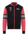Ea7 Man Sweatshirt Black Size Xxl Cotton, Polyester, Elastane In Multi