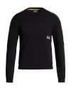 Ea7 Man Sweatshirt Black Size Xxl Cotton, Polyester, Elastane