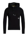 Ea7 Man Sweatshirt Black Size Xxl Cotton, Polyester, Elastane