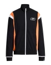 Ea7 Man Sweatshirt Black Size Xxl Cotton, Polyester, Elastane In Multi