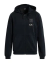 Ea7 Man Sweatshirt Black Size Xxl Modal, Polyester, Elastane In Black