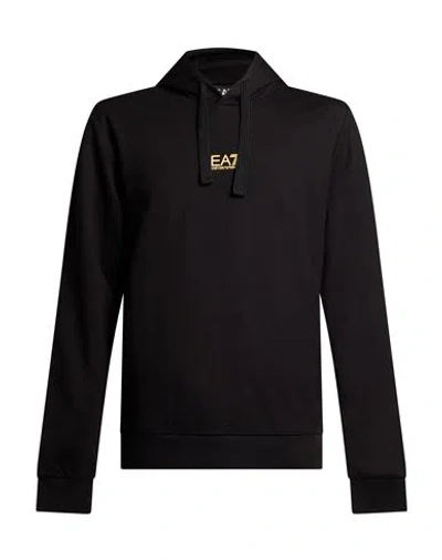 Ea7 Man Sweatshirt Black Size Xxxs Cotton