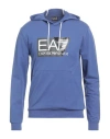 Ea7 Man Sweatshirt Blue Size Xxl Cotton In Blue