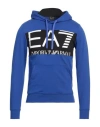 Ea7 Man Sweatshirt Bright Blue Size Xs Cotton, Elastane