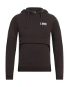 Ea7 Man Sweatshirt Brown Size 3xl Polyester, Cotton, Elastane In Brown