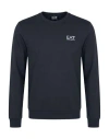 Ea7 Man Sweatshirt Charcoal Size S Cotton, Elastane In Multi