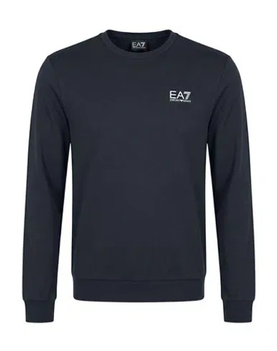 Ea7 Man Sweatshirt Charcoal Size S Cotton, Elastane In Multi