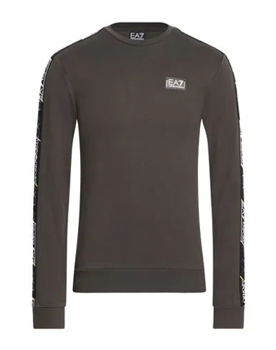 Ea7 Man Sweatshirt Charcoal Size Xs Cotton In Gray
