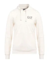 Ea7 Man Sweatshirt Cream Size Xl Cotton, Elastane In White