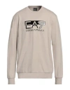 Ea7 Man Sweatshirt Cream Size Xl Cotton, Elastane In White