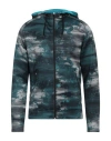 Ea7 Man Sweatshirt Dark Green Size Xxs Polyester, Elastane In Green