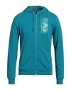 Ea7 Man Sweatshirt Deep Teal Size 3xl Cotton, Elastane In Green