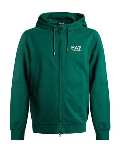 Ea7 Man Sweatshirt Green Size 3xl Cotton