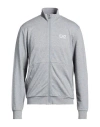 Ea7 Man Sweatshirt Grey Size 3xl Cotton, Elastane In Gray
