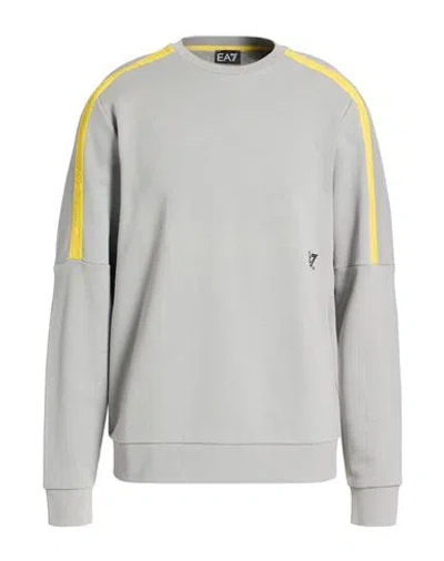 Ea7 Man Sweatshirt Grey Size 3xl Cotton In Gray