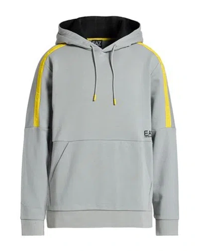 Ea7 Man Sweatshirt Grey Size 3xl Cotton In Gray