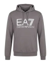 Ea7 Man Sweatshirt Grey Size 3xl Cotton In Gray