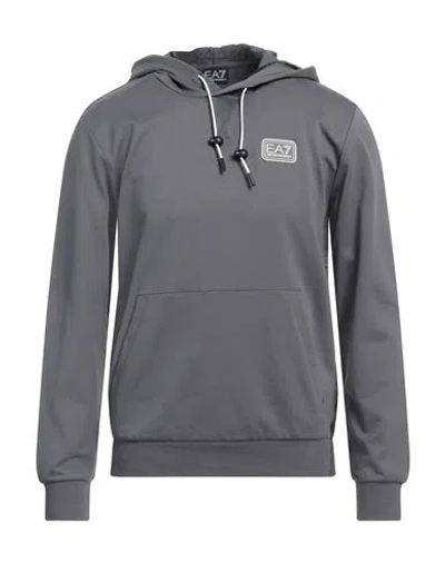 Ea7 Man Sweatshirt Grey Size 3xl Cotton, Polyamide, Elastane