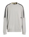 Ea7 Man Sweatshirt Grey Size 3xl Cotton, Polyester, Elastane In Gray
