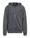 Ea7 Man Sweatshirt Grey Size 3xl Polyester, Cotton In Multi