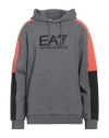 Ea7 Man Sweatshirt Grey Size Xl Cotton, Polyester, Elastane In Gray