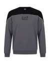 Ea7 Man Sweatshirt Grey Size Xxl Cotton, Polyester, Elastane In Multi