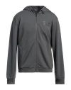 Ea7 Man Sweatshirt Grey Size Xl Polyester, Cotton, Elastane In Grey