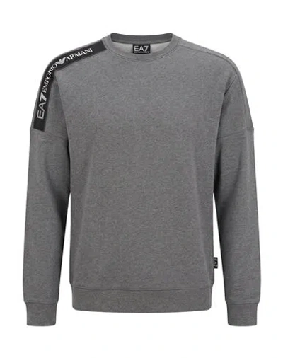Ea7 Man Sweatshirt Grey Size Xxs Cotton