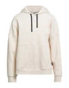 Ea7 Man Sweatshirt Ivory Size 3xl Cotton, Polyester, Elastane In Neutral