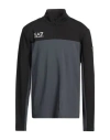 Ea7 Man Sweatshirt Lead Size 3xl Polyester, Elastane In Grey