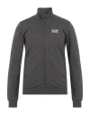 Ea7 Man Sweatshirt Lead Size M Cotton, Elastane In Gray