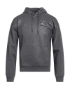Ea7 Man Sweatshirt Lead Size Xs Cotton, Elastane In Grey