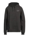 Ea7 Man Sweatshirt Lead Size Xxl Cotton, Polyester In Grey