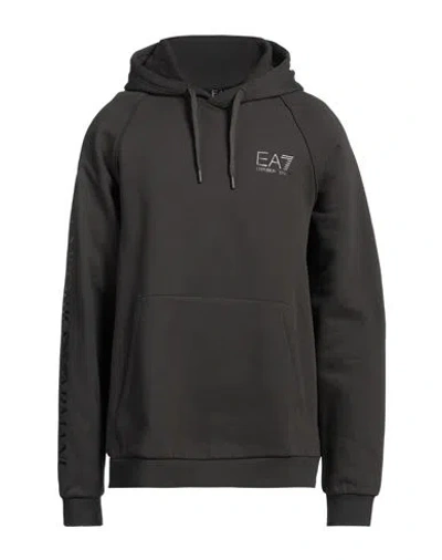 Ea7 Man Sweatshirt Lead Size Xxl Cotton, Polyester In Grey