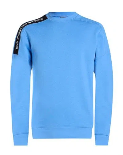 Ea7 Man Sweatshirt Light Blue Size 3xl Cotton