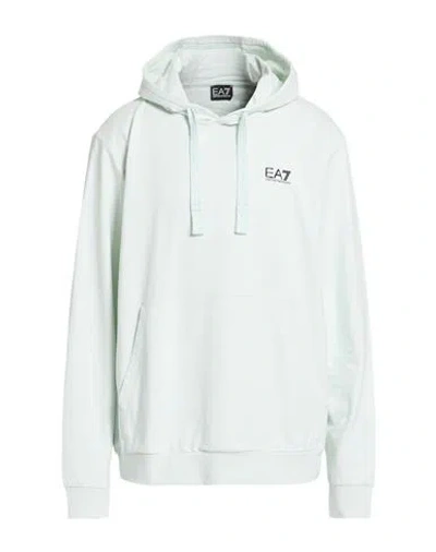 Ea7 Man Sweatshirt Light Green Size 3xl Cotton, Elastane