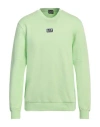 Ea7 Man Sweatshirt Light Green Size Xxl Cotton, Polyester, Elastane
