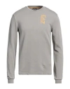 Ea7 Man Sweatshirt Light Grey Size Xs Cotton, Elastane