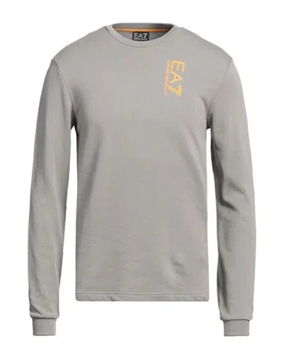 Ea7 Man Sweatshirt Light Grey Size Xs Cotton, Elastane