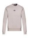 Ea7 Man Sweatshirt Light Grey Size 3xl Cotton, Polyester, Elastane In Gray