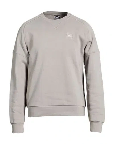 Ea7 Man Sweatshirt Light Grey Size Xs Cotton, Polyester In Multi