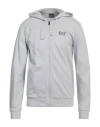 Ea7 Man Sweatshirt Light Grey Size 3xl Cotton
