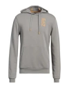 Ea7 Man Sweatshirt Light Grey Size Xs Cotton, Elastane