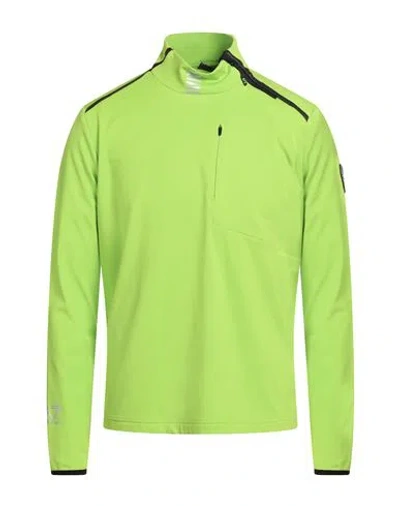 Ea7 Man Sweatshirt Lime Green Size 3xl Polyester, Elastane