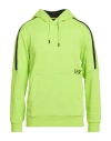 Ea7 Man Sweatshirt Lime Green Size Xl Cotton, Polyester, Elastane