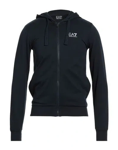 Ea7 Man Sweatshirt Midnight Blue Size 3xl Cotton